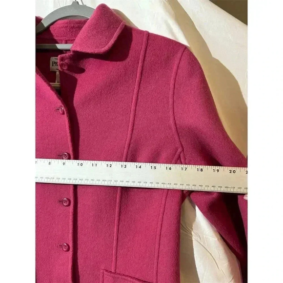 VTG Pendleton 100 Merino Wool Pink Button Up Jacket Size S Preppy Old Money - Picture 6 of 10